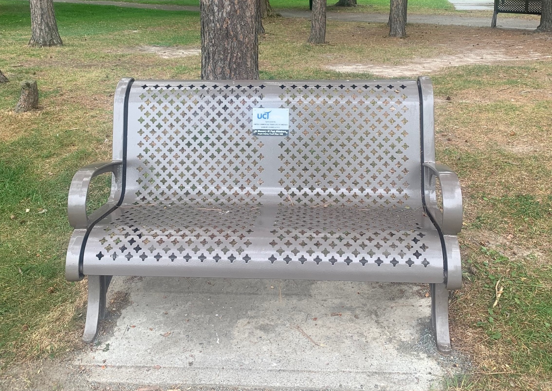 Memorial gift- bench at park
